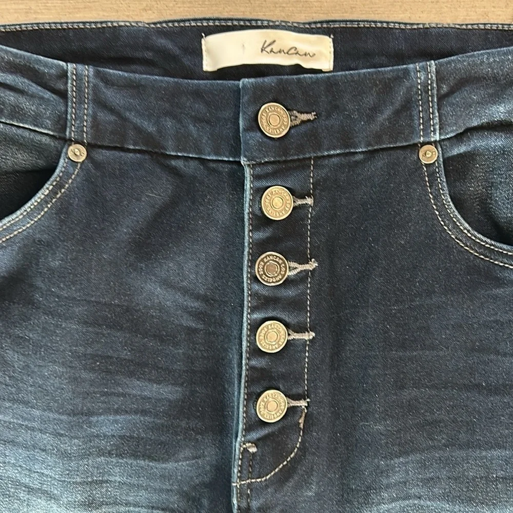 KanCan High Waisted Exposed Button Fly Ankle Skinny jeans size 29